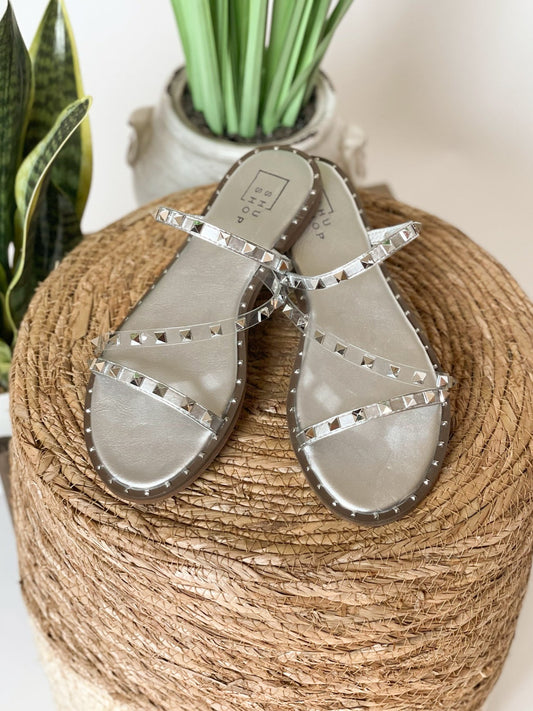 Shu Shop Belara Studded Sandal in Silver